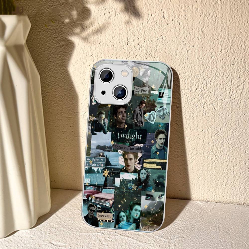 TV Twilight Isabella Edward Cullen Tempered Glass For Iphone 14 13 12 11 Pro Mini XS MAX 14Plus X XS XR Cover