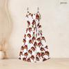 Women Plus Size Two Piece Set Long Sleeve Cropped Shrug Strappy Tie Waist Christmas Bear Printed White Dress