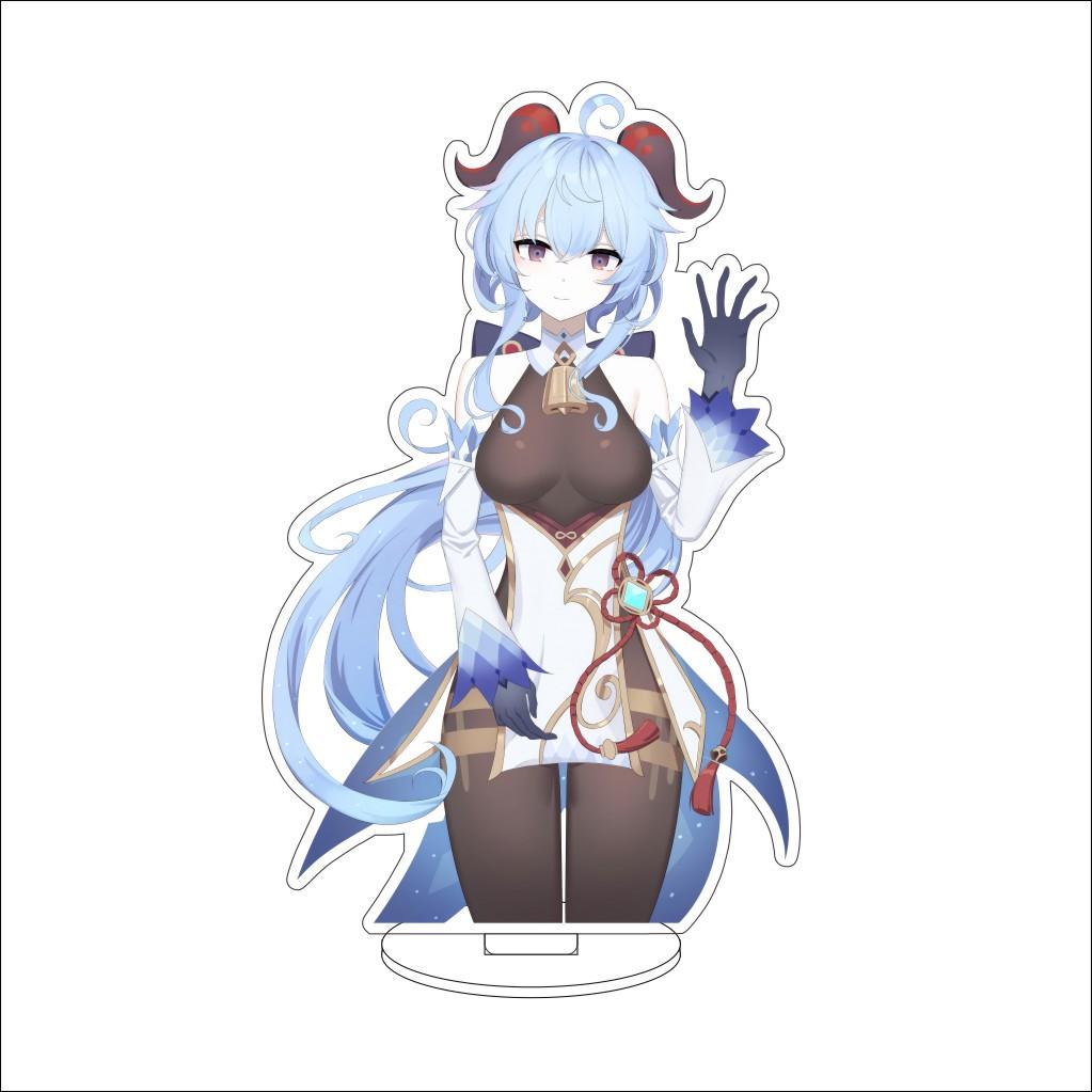 16CM Anime Genshin Impact Cosplay Acrylic Stand Ornaments  Ganyu Figure Stand Halloween Gifts