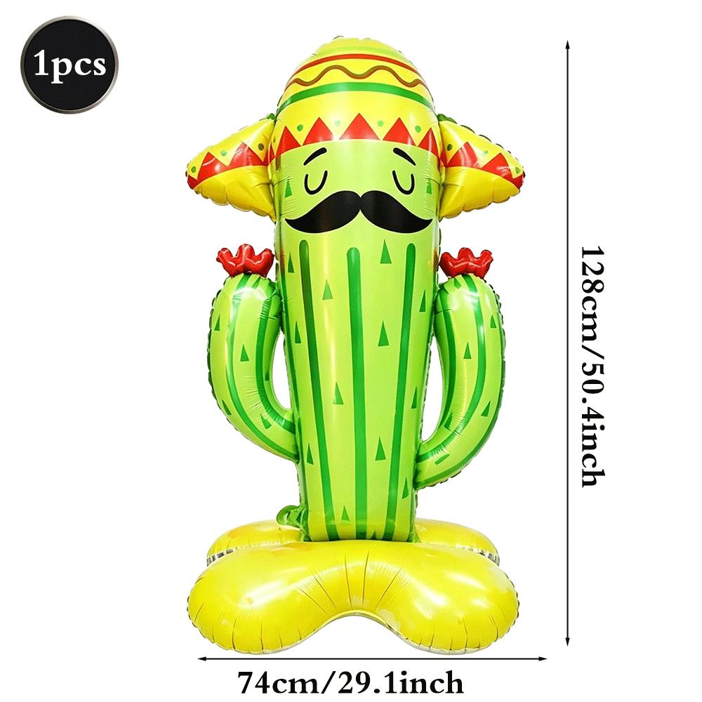 Large Standing Foil Balloons Fruit Vegetable Party Decorations Giant Cactus Carrot Lemon Watermelon Hawaiian Luau Decor Supplies