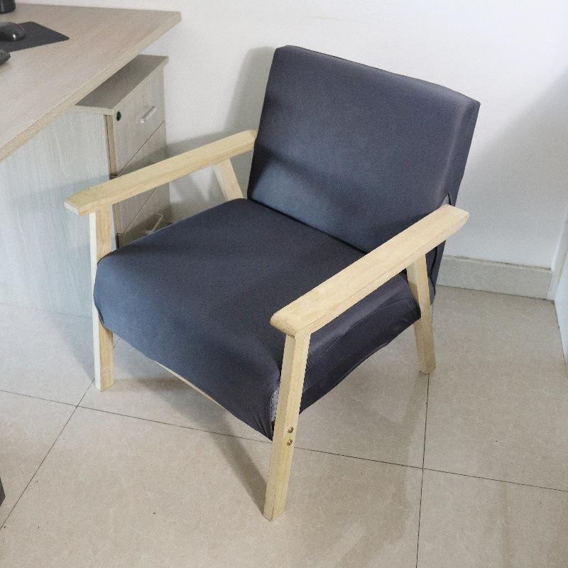 Elastic Single Sofa Cover Solid Universal Wood Chair Cover High Stretch Hotel Living Room Furniture Arm Chair Protector Cover