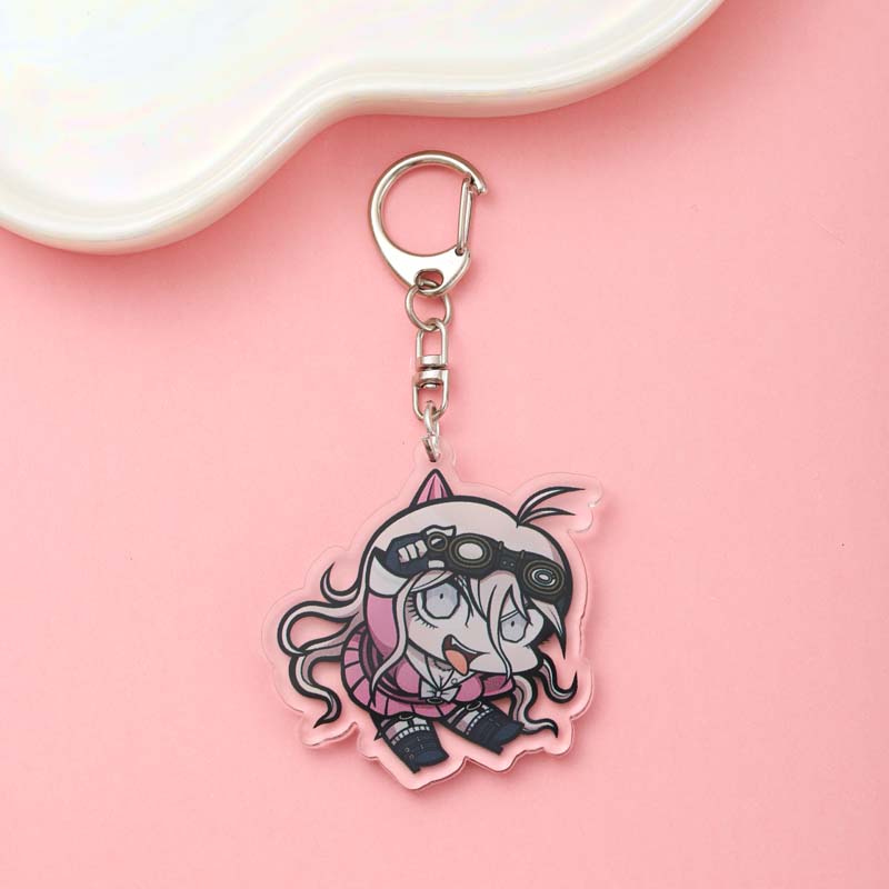 1/19Pcs Game Cartoon Danganronpa Acrylic Keychain Cute Backpack Pendant Funny Bag Charms Accessories Decoration Holiday Gifts