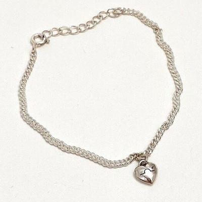 TONGCHE Lock Engraved Heart Bracelet Silver925