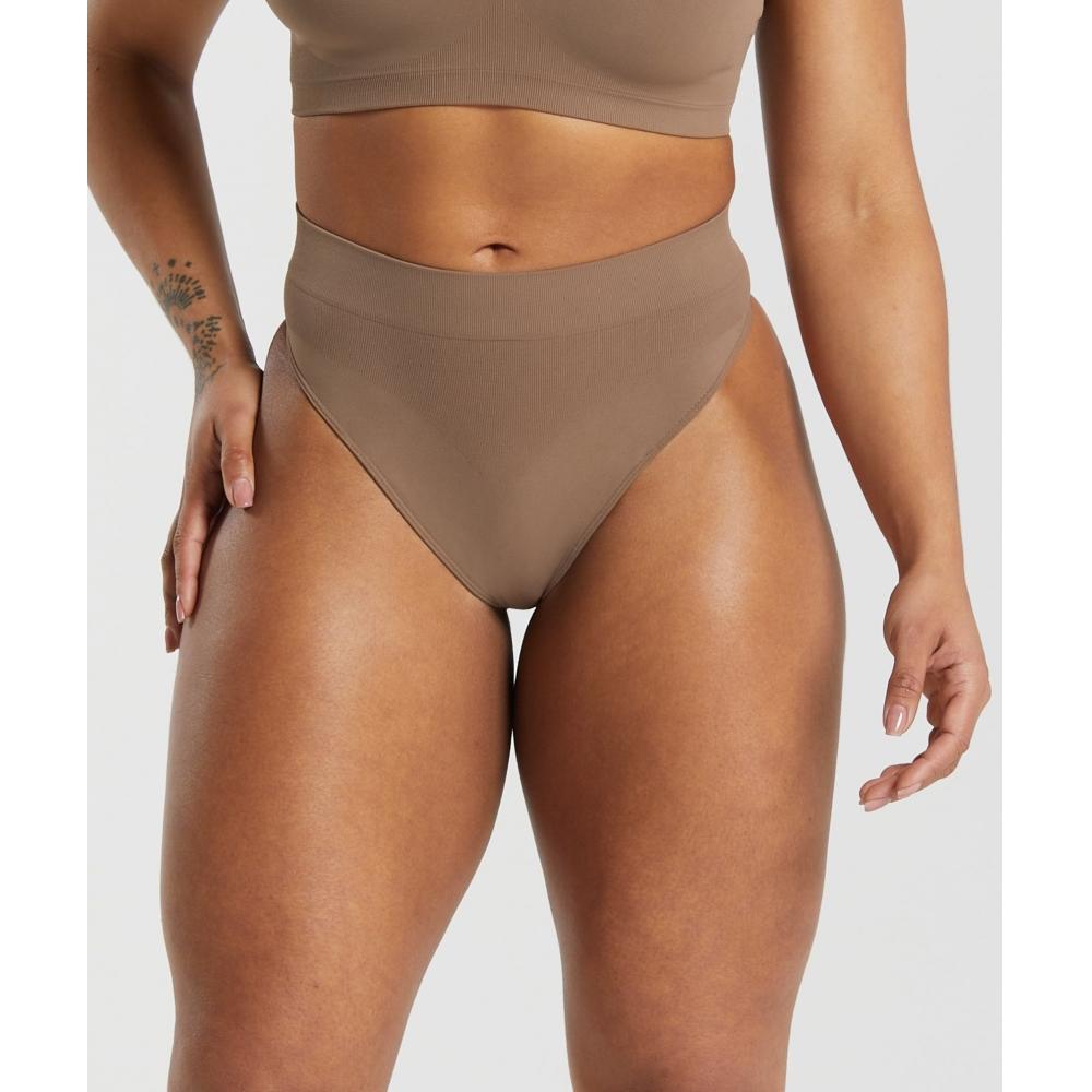 

Gymshark Бесшовные стринги с высокой талией Soul Brown B6a7h Nbzw XS