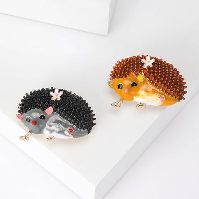 Hedgehog Alloy Brooch, Cartoon Cute Animal Corsage, Clothing Accessories Fashion Pin For Women