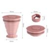 220ml Retractable Cups with Removable Handle Telescopic Cups Collapsible Silicone Cup  Outdoor