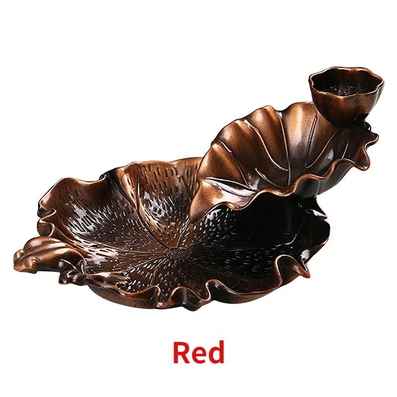Leaf Tower Incense Ceramic Burner Fragrance Holder Backflow Censer Creative Aromatherapy Smoke Reflux Incense Stick Incense