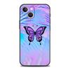 Butterfly Crystal Luxury Phone Case For iPhone 11 12 13 14 15 Pro Max Mini X XR XS 7 8 Plus SE Soft Silicone Cover Black Funda