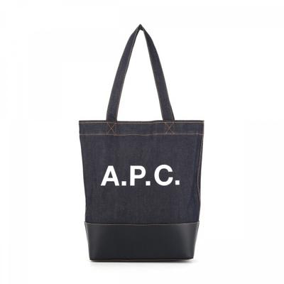A.p.c. Axelle Denim Tote Bag M61444 Iak Dark Navy