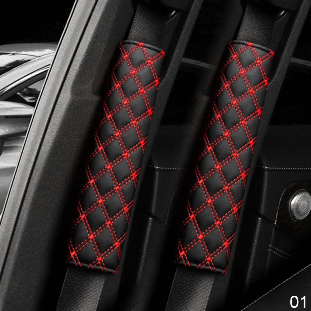 

2 шт. универсальный чехол для ремня безопасности автомобиля из искусственной кожи, плюшевый чехол для ремня безопасности автомобиля, наплечная накладка для детей и взрослых, аксессуары для салона автомобиля