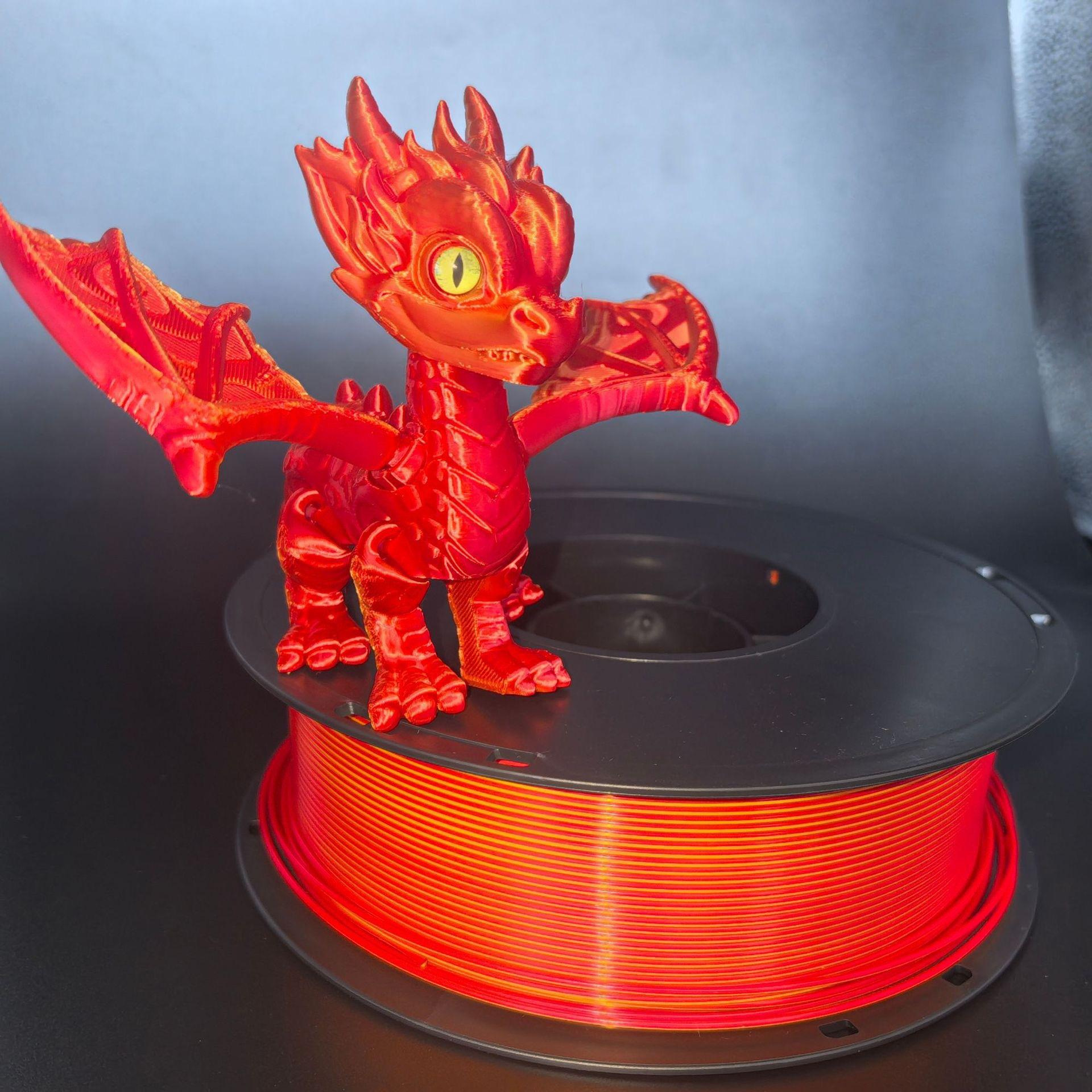 

3D Printed Flying Dragon Wings Joints Movable Model Ornament High Quality Dragon Simulated Eye Desktop Decoration Children S Toy (As shown-32973)-