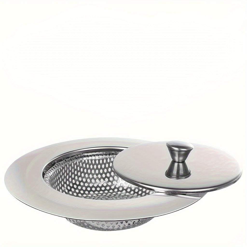 Stainless Steel Kitchen Sink Drain Strainer with Cover Easy-Clean Mesh Filter for Clog Prevention & Efficient Drainage Kitchen Sink Strainer