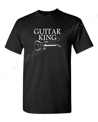 Guitar King Shirt Music Musician T-shirt Short Sleeve Tee Best Friend Gifts