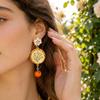 Painting Enamel Flower Dangle Earrings Charm Bohemian Dangle Earring  Party