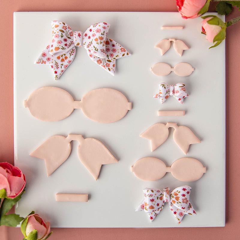 Bow Series Polymer Clay Earrings Soft Pottery Mold DIY Bowknot Hairpins Brooch Jewelry Cutting Die Gift Making Tools