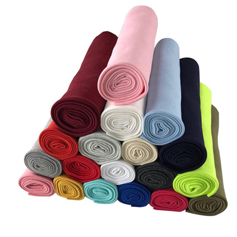 100% Cotton 2x2 Ribbed Fabric for Collars, Cuffs & Hems - Sweatshirt Rib Knit