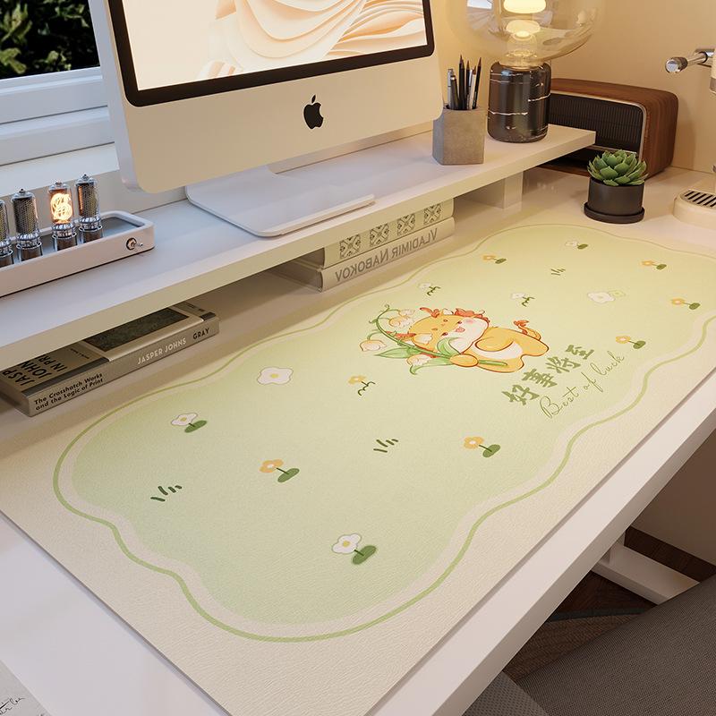 Cartoon Pvc Waterproof, Oil-Proof And Scalding-Proof Leave-In Table Mat Rectangular Leather Desk Tablecloth Dining Table Tea