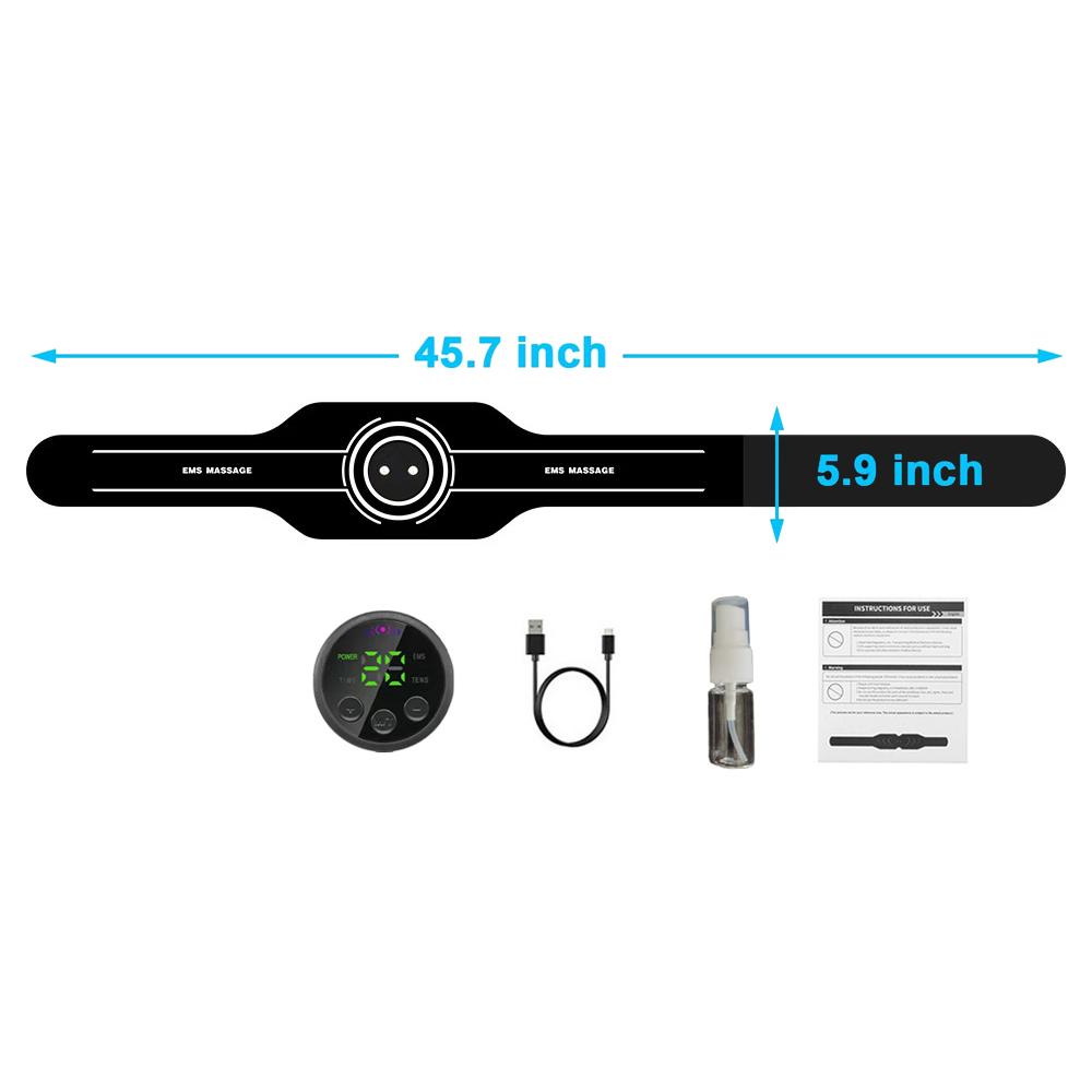 EMS Muscle Toner Abdominal Toning Belt Electric Muscle Stimulation Waist Massager USB Recharge Weight Loss Fitness Training Gear
