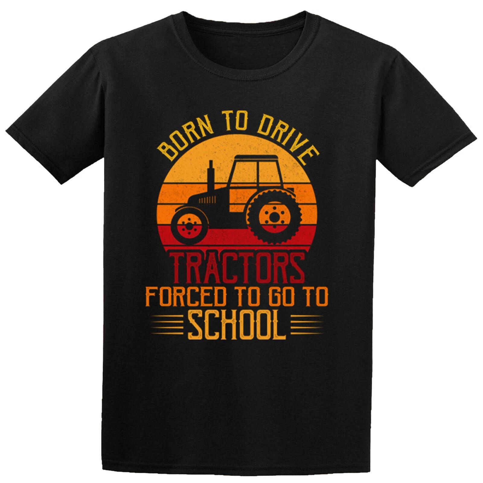 Born To Drive Forced To Go To School Kids T shirt BoysGirlsTeen#D#P1#PR 100