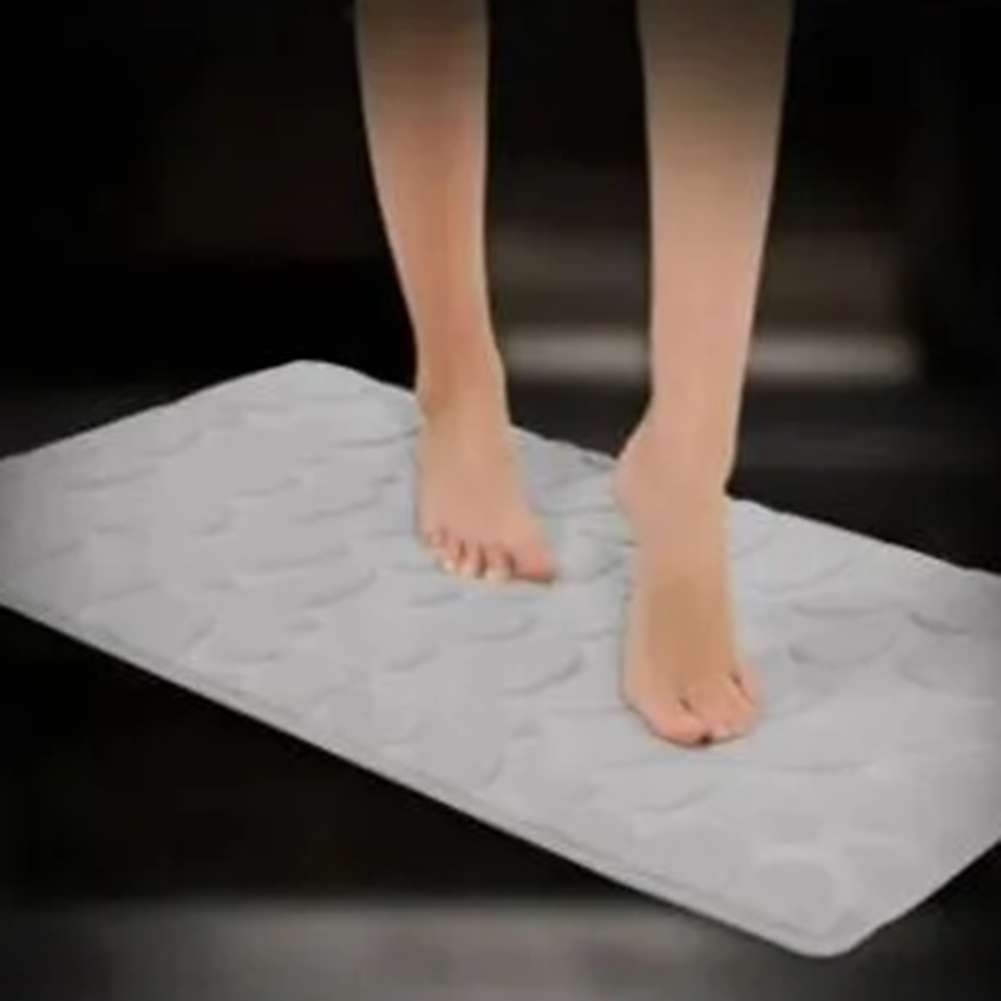 Memory Foam Bath Mat Bath Mat Set Stone Embossed Mat