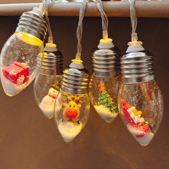 Christmas Snow String Lights LED Colored Snow Bulbs Decorations for Home