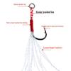 Feather Jig Hook with Bright Silk Tied Feathers for Slow Retrieve Sea Boat Fishing