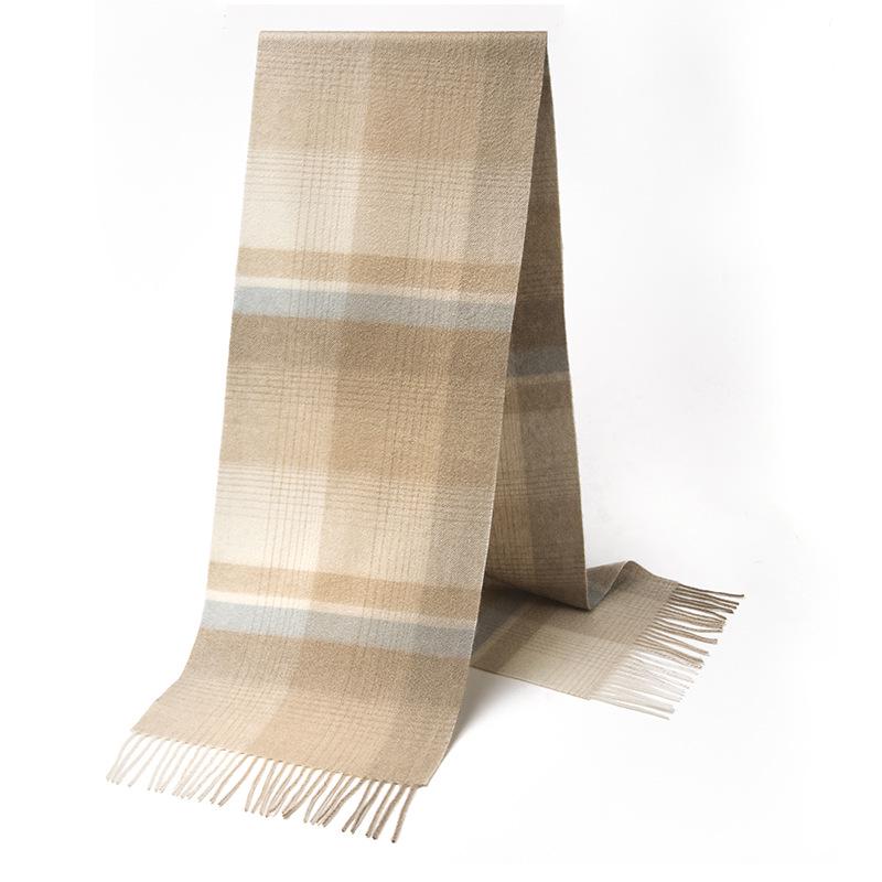 2025 British Plaid Wool Scarf for Men & Women - Warm, Autumn/Winter Style