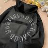 Herbst Herren Buchstaben Schaumdruck Reißverschluss Hoodies Y2K Goth Streetwear Locker Sweatshirts Damen Hip Hop Oversized Hoodie Trainingsanzug