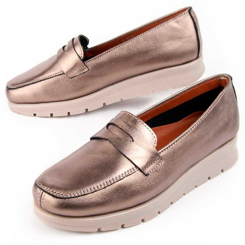 Purapiel Mocasín De Piel Para Mujer.  Meilis 103024 40