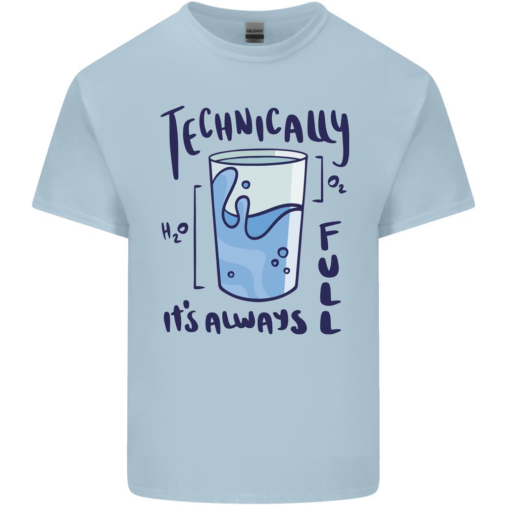 Technically the Glass is Always Full Science Geek Kids T-shirt Childrens XXXXL