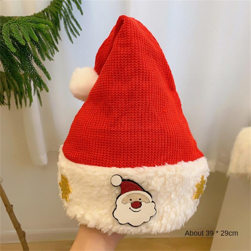 Cartoon Santa Hat Santa Claus Snowman Elk Embroidered Christmas Decoration For Christmas New Year Festive Holiday Party Supplies