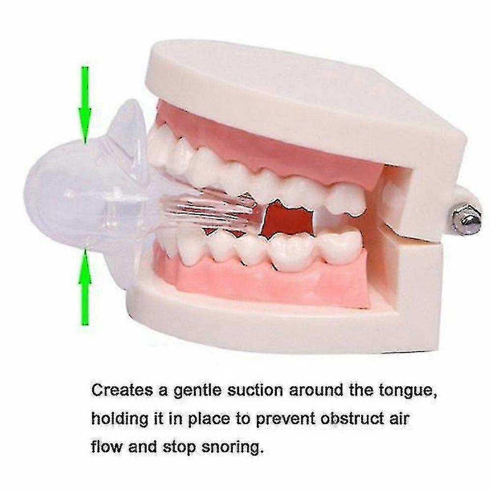 Anti Snoring Tongue Soft Transparent Medical Silicone Sleep Apnea Night Guard Stop Snore Tongue Retainer AQV ODJ S05