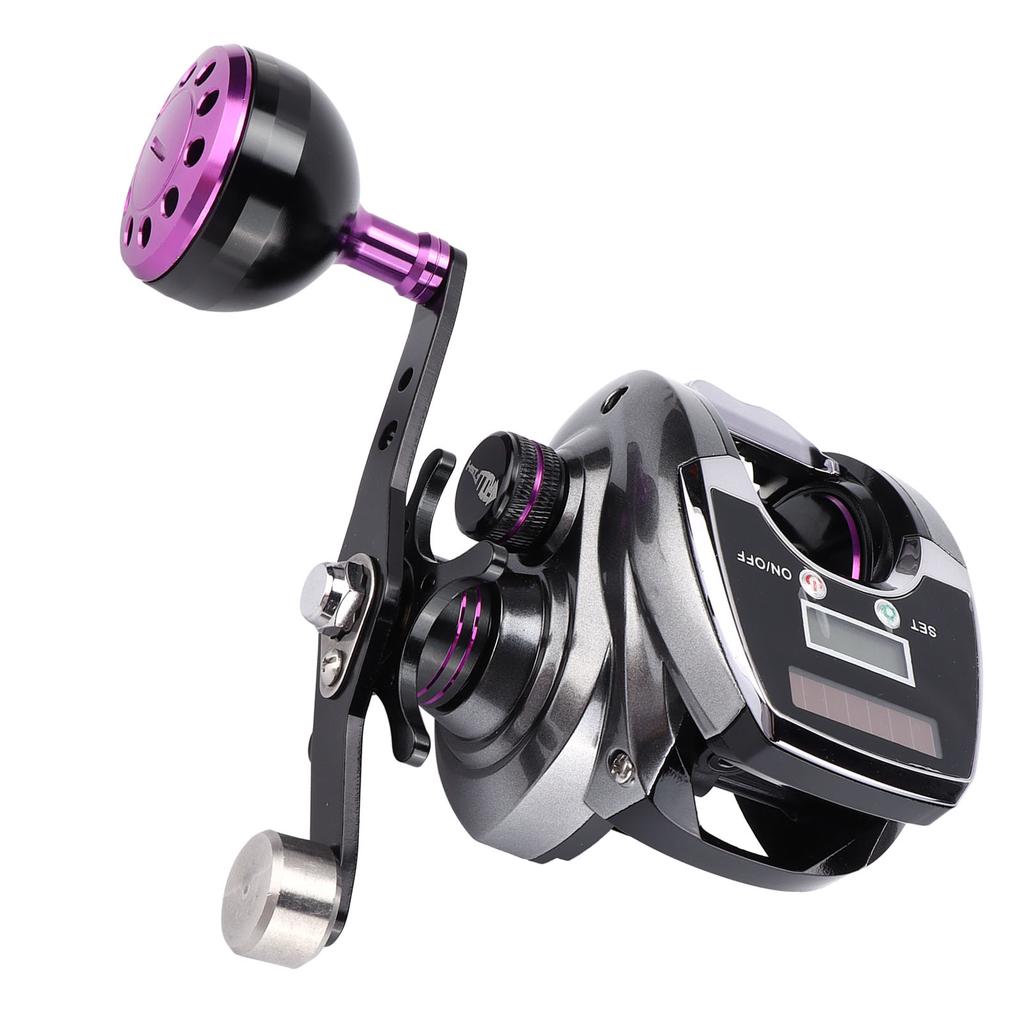 Waterproof Digital Display Baitcasting Reel 8.0:1 Speed Ratio 18+1 Bearing Number Fishing Reel Counter(Right Hand )