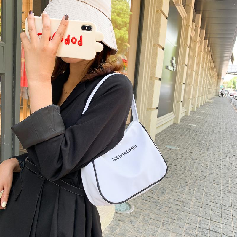 תיקי צד קטנים מניילון לנשים, תיק הובו קלאסי יומיומי, תיקי טוטה בעיצוב פשוט, תיקי קלאץ', תיקי נשים לזרוע