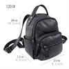 All Leather Backpack Black Cowhide Fashion Versatile Soft Leather Women'S Backpack Women'S Bag