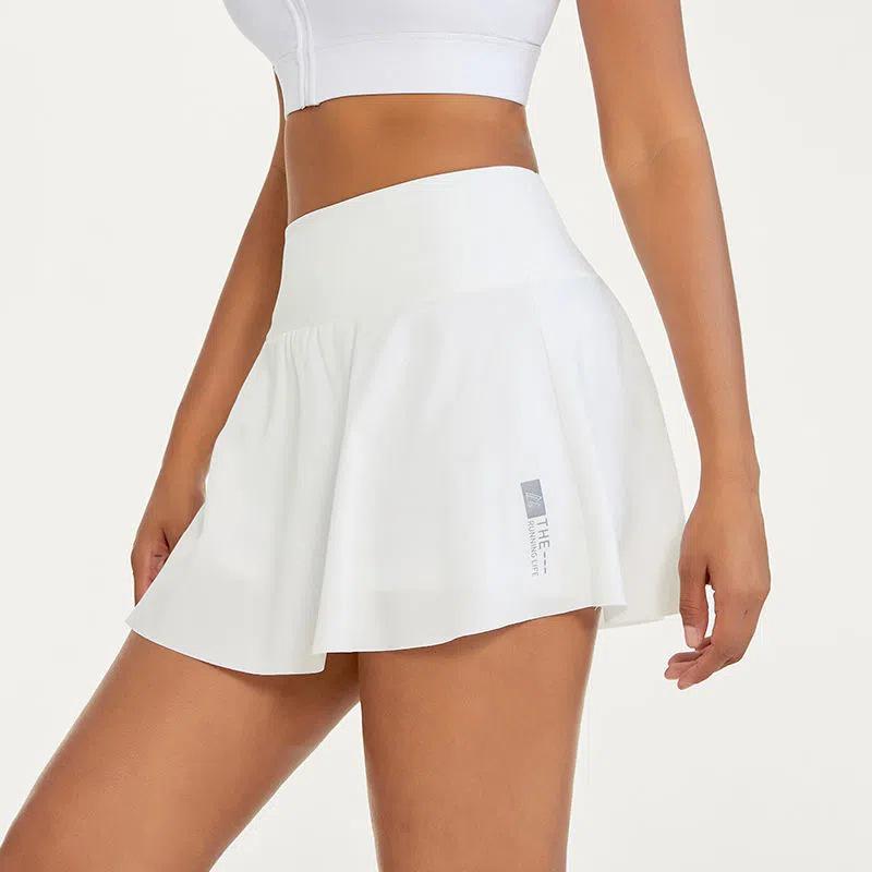 High-Waist Summer Yoga Skirt with Built-In Shorts - Quick-Dry, Anti-Exposure for Running & Fitness