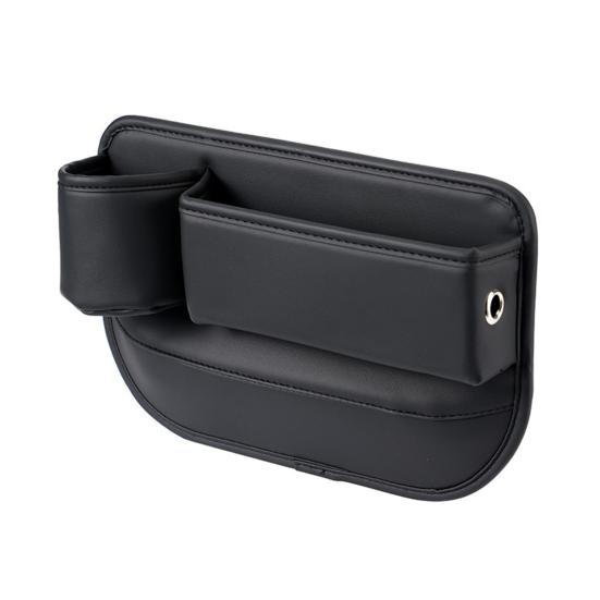Car Seat Gap Filler Anti-slip Waterproof Storage Box Scratch-Resistant Faux Leather Car Seat Gap Organizer for Phones Cups