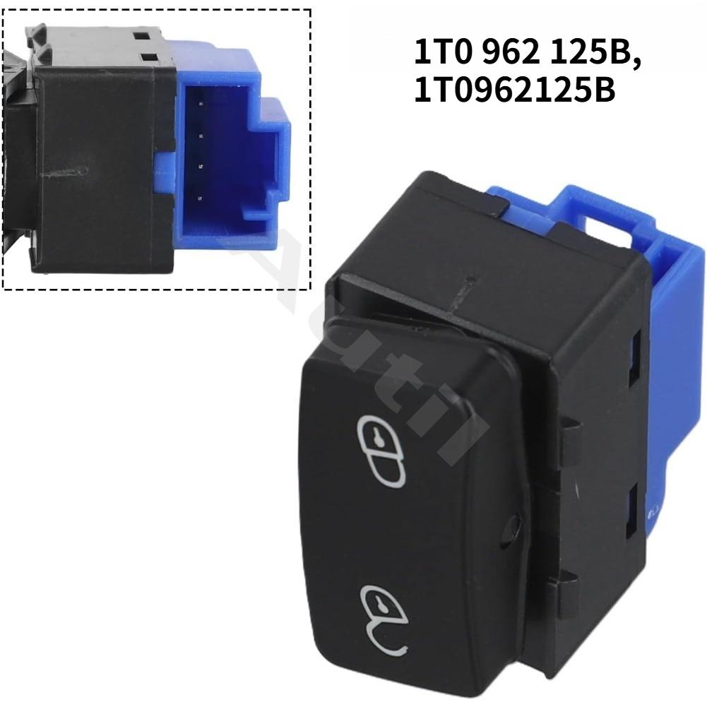 1T1959552 Rearview Mirror Adjust Switch with Door Lock Button for VW Caddy Touran 2003-2015 Car Replacement Accessories