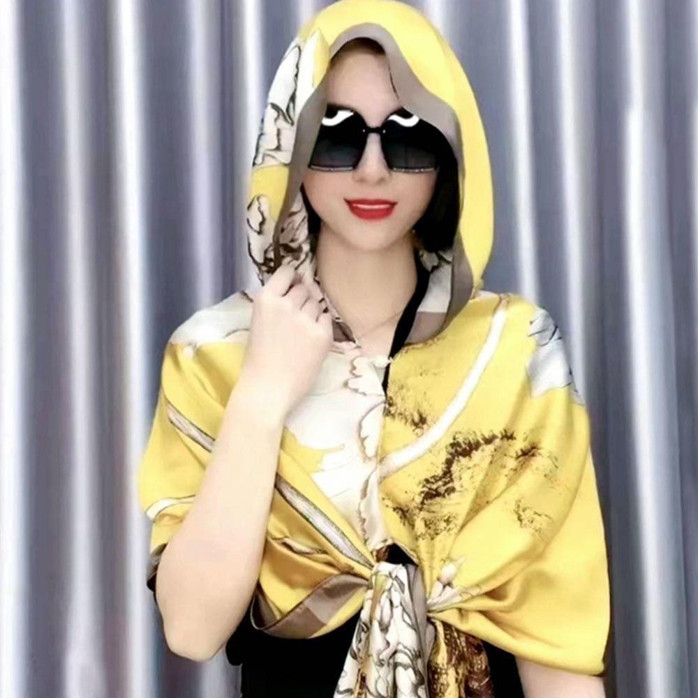 With Buckle Muslim Turban Sun-Resistant Headscarf Summer Sunblock Hooded Shawl  Women