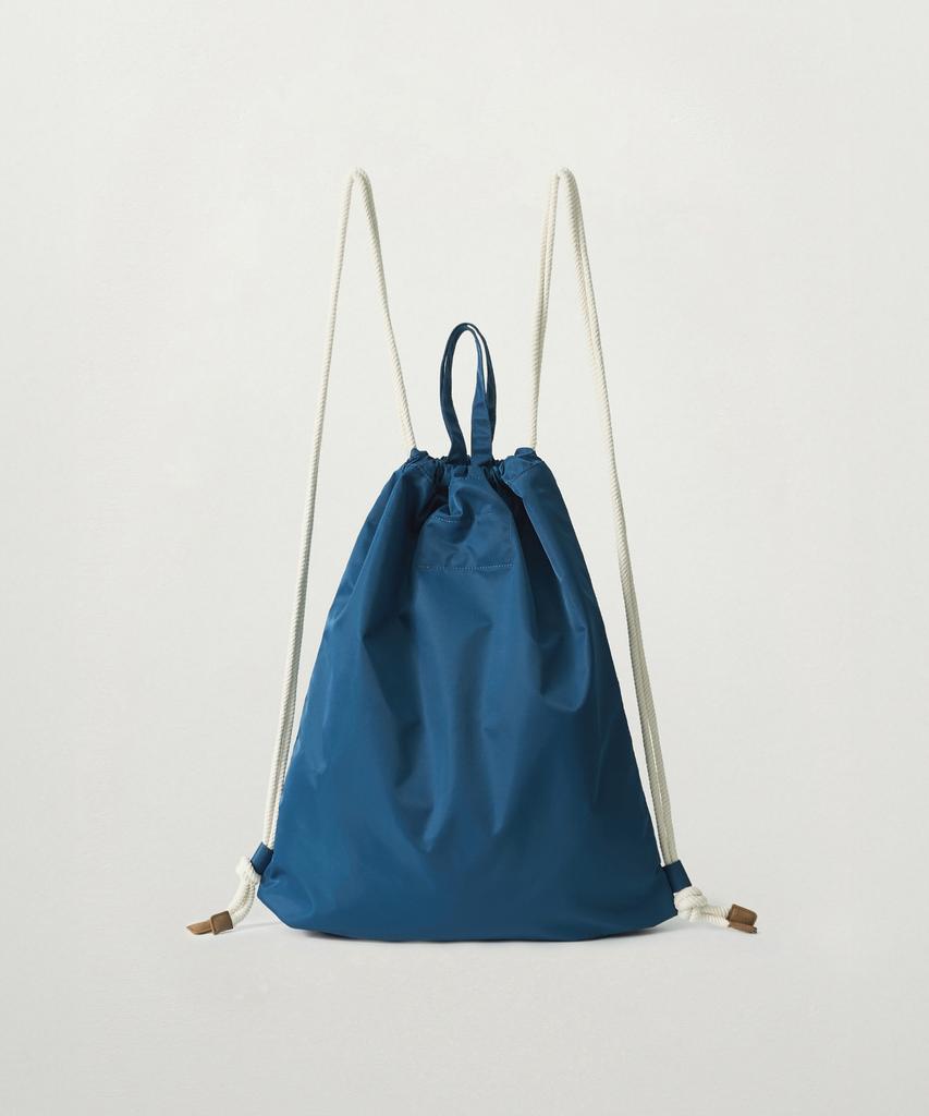 Satur Nylon Drawstring Bag Blue