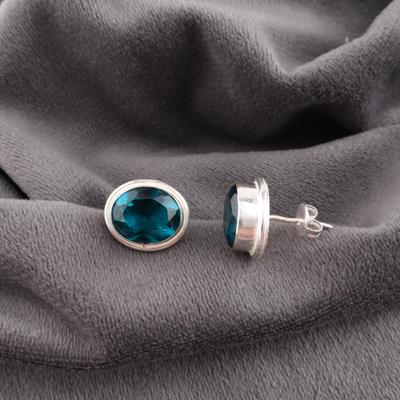 Apatite Handmade Silver Jewelry, 925 Sterling Silver Earrings, Handmade Beautiful Gemstone Jewelry, Apatite Earrings For Her