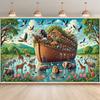 2D Jungle Noah's Ark Backdrop Wild Animals Party Photography Background