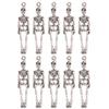 10x Silver Skeleton Halloween Jewelry Making Accessory for DIY Necklace Bracelet