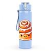 1PC Cinnamon Roll Cartoon Pattern 750ml Color Plastic Sports Water Bottle Leakproof Flip Straw Lid Suitable for Sports Office Home Use