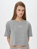 [mardimercredi] Cropped Basic T-shirt Mardi Serif Logo_Grey