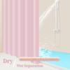 1Pc Minimalist Light Pink Shower Curtains, Basic Soild-Color Waterproof Bathroom Accessories