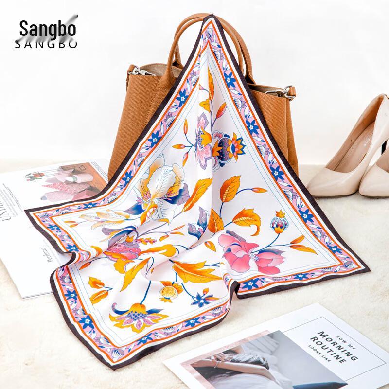 SANGBO Mulberry Silk Scarf & Pen Set