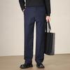LOMON Men's Wool-Blend Thickened Casual Straight Leg Trousers