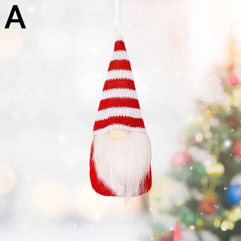 ChristmasNew Year Xmas Party Decorative Ornaments Supplies Cute Plush Doll Pendant Santa Claus Christmas Tree Hanging Decoration