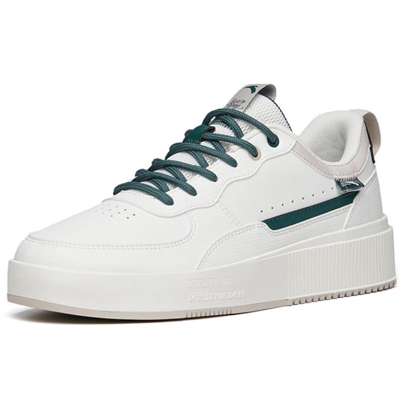 Anta Milk Cap Slip Resistant, Abrasion Resistant, Lightweight Low Top Skateboard Shoes Men's White Green Sneakers 912228012-3